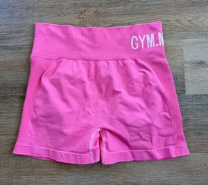 Gym.nute Pink High-Waist Seamless Scrunch Bike Shorts Size XL thumbnail 1