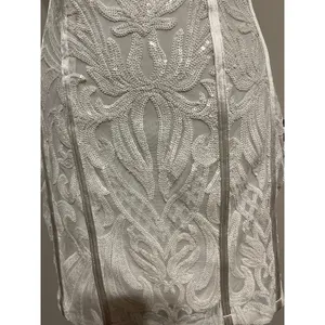 Lulus Aglow with Love Ivory Mesh Sequin Bustier Bodycon Mini Dress size Small thumbnail 6