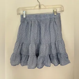 Princess Polly blue floral ruffle skirt size 4 100% cotton thumbnail 6