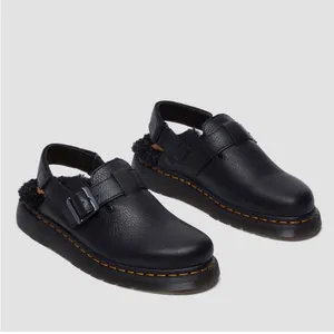 Dr. Martens Docs Jorge II Ambassador Black Faux Fur Lined Slingback Mules US 9 thumbnail 2