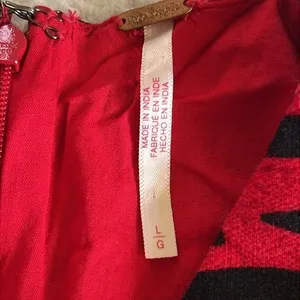 Free People Cecil Halter Mini Dress Red Black Size L Y2K Party thumbnail 8