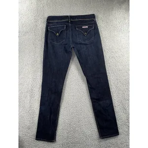 Hudson Jeans Women 31 Skinny Low Rise Flap Pocket Dark Wash Denim Pants USA Y2K‎ thumbnail 2