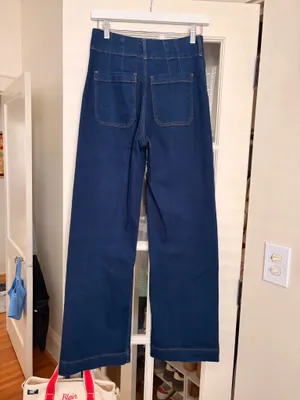 Maeve Colette High Rise Wide Leg Jeans thumbnail 6