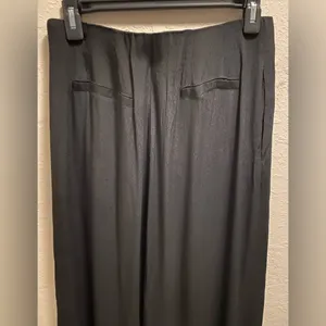 Lulu's Stroll on Over Black Button-Front Wide Leg Pants Size M thumbnail 8