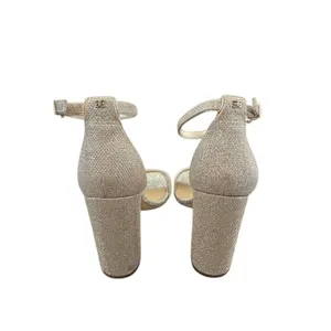 Sam Edelman Yaro Champaign Glitter Block Heel Ankle Strap Sandals Dress Shoes 9 thumbnail 5