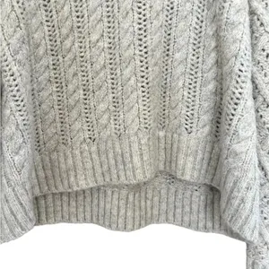Line Pullover cable knit v-neck sweater with beautiful detailing‎ Size L thumbnail 5