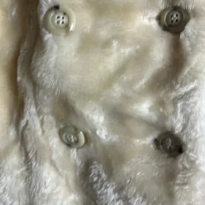 Vintage White Stag Cream Faux Fur Double Breasted Pea Coat Size 10 thumbnail 6