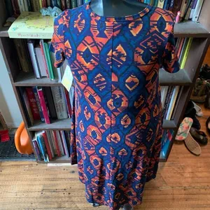 Lularoe southwest multicolored knit travel high low XXS dress thumbnail 2