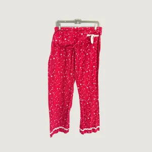 Victoria's Secret Y2k Red Star Print Cotton Flannel Pajama Set Womens M 2 Piece thumbnail 4