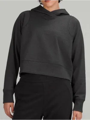 Lululemon Loungeful Cropped Hoodie *Spark Black / Black thumbnail 1