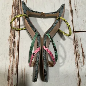 Nwot Steve Madden Loft‎ Slide Sandals Multi Snake Print thumbnail 7
