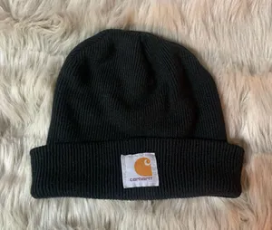 Carhartt Black Knit Cuffed Beanie thumbnail 1
