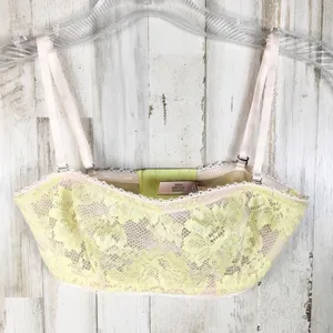 Victoria's Secret Yellow Lace Bralette Bra Sexy Lingerie Top v6x thumbnail 1