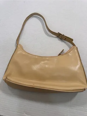 Vintage Y2K Tan Leather Mini Shoulder Bag Purse Handbag Coquette Girly thumbnail 6