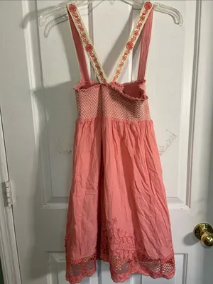 Miss Me Coral Pink Embroidered Sundress thumbnail 5