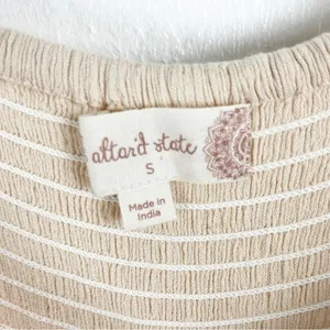 ALTAR’D STATE Cream Spaghetti Straps Embroidered Front Smocked Back Tiered Dress thumbnail 3