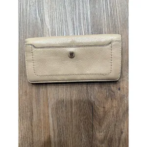 Marc Jacobs Beige Leather Wallet Snap‎ Closure Card Holder Zip Pocket thumbnail 2