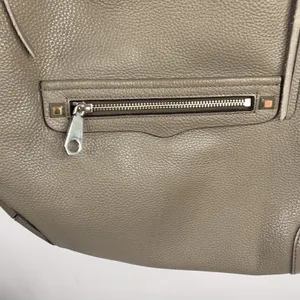 Rebecca Minkoff Reagan Taupe Pebbled Leather Crossbody Hobo Bag Silver Hardware thumbnail 3