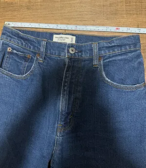 Abercrombie & Fitch Dark Wash High Rise Slim Straight Jeans Size 27 / 4 Long thumbnail 5
