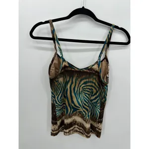 Papillon Blanc Womens Camisole Y2K Tank Size S Zebra‎ Dark Fairy Grunge Boho thumbnail 2