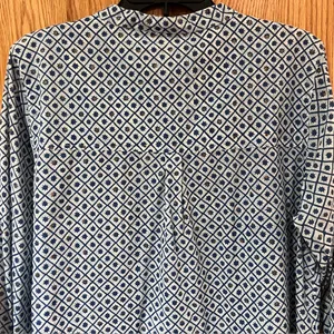 Roberta Roller Rabbit‎ Gold Button Down Geometric Print Shirt Tunic Size Large thumbnail 10