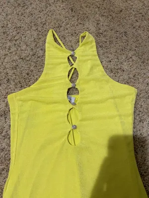 Oh Polly Cut Out Bodycon Mini Dress in Lime thumbnail 4