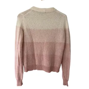Joie Alpaca Wool Blend Sweater Small Pink Cream Colorblock Cozy thumbnail 2