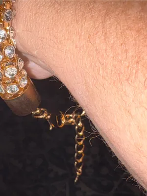Kendra Phillip Gold & Crystal Tennis Bracelet Signed thumbnail 5