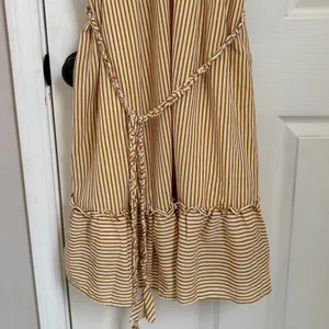 Hem & Thread Striped Ruffle Hem Spaghetti Strap Dress with Tie Waist thumbnail 3