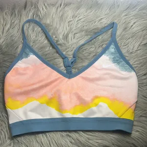 Nike Dri-FIT INDY ARTIST FEMME Blue and White Sport Bra Size Medium thumbnail 4