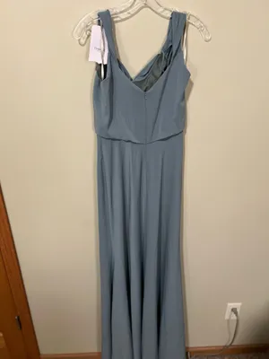Jenny Yoo Dusty blue formal dress thumbnail 5