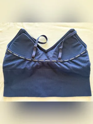 Nautica Intimates Navy Ribbed Brami Cami V-Neck Adjustable Straps Women’s L thumbnail 4