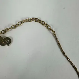 Christian‎ Dior Gold Tone Heart Shape Rhinestone Pendant Necklace thumbnail 4