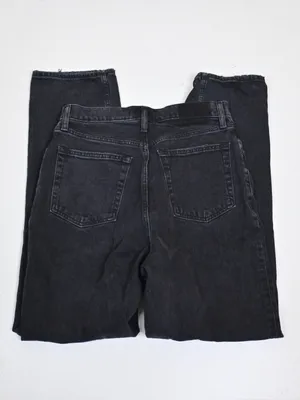 Abercrombie & Fitch Women's 30/10 The 90's Straight Ultra High Rise Jean Black thumbnail 5