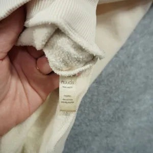 Nuuds Los Angeles Size XL Crewneck Sweatshirt Cream‎ Bone Fleece Pullover Lounge thumbnail 6