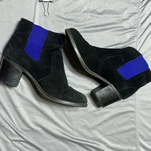 Sperry Black Suede Heeled Ankle Boots Women 9M Classic Neutral Block Heel‎ thumbnail 5