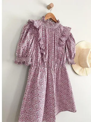 Tuckernuck | Hyacinth House | Purple Floral Periwinkle Mini Dress | Sz XS thumbnail 3