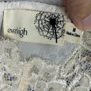 Everleigh Floral Lace Trim Pleated Camisole Top Cream Blue Orange‎ Womens Medium thumbnail 2