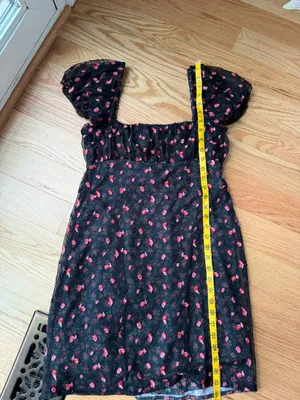 Free People Sugar and Spice Floral Mesh Mini Dress XS thumbnail 6