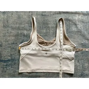 Lululemon White Align Cropped Athletic Tank Size 14 thumbnail 4