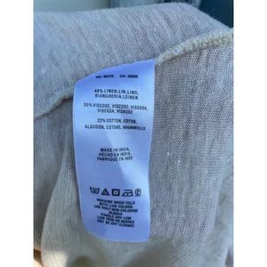 Maeve by Anthropologie Linen Blend Button Down Shirt Cream Ivory Small thumbnail 4