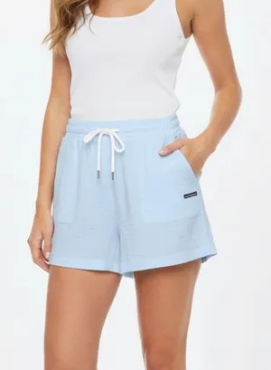 CALVIN KLEIN Women’s Casual Flowy Baby Blue Shorts thumbnail 1