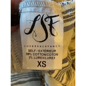 LoveShackFancy Dress Women XS Ivory Gray Striped Georgica Maxi Luxury‎ Boho thumbnail 12