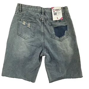 Streetwear bedazzled Jewel Studded bling frayed high Waisted Denim Shorts NWT LG thumbnail 4