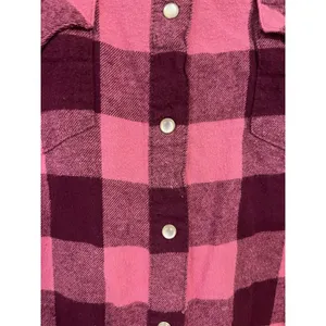 Vintage Wrangler Flannel Pink Buffalo Plaid Western Shirt thumbnail 2