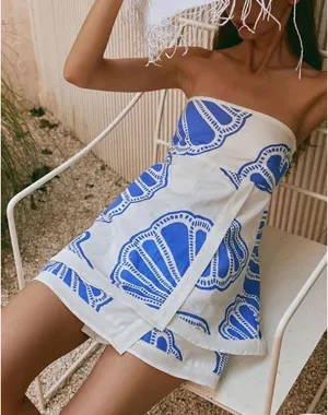Wicked AF Marina Shell Wrap Set NWT Blue Size XL thumbnail 1