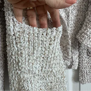 POL Cream Textured Open Knit Women's Cardigan Size Large thumbnail 9