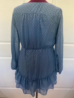 NWT B Smart Blue Long Sleeve Dress Size 9 thumbnail 5