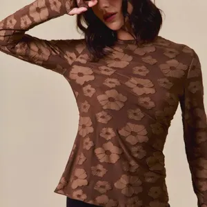 SO ME Stretched Jacquard Casual Tops‎ with Thumb Opening thumbnail 3