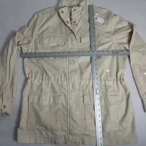 GAP Women Utility Jacket New Ivory Size L Drawstring Waist thumbnail 6